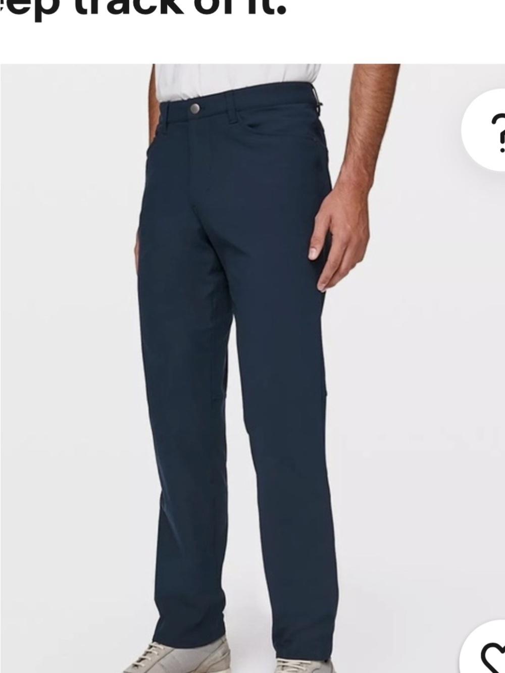 Lululemon ABC 5 pocket  Men's Navy Chino-Style Performance Pants